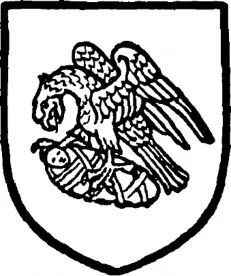 Heraldic illustration accompanying the story of the pub sign